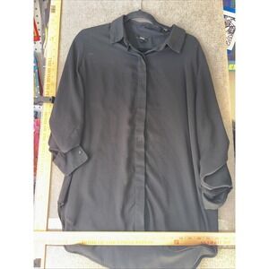 Mossimo Women's XL Polyester Long Sleeve Button Down Shirt